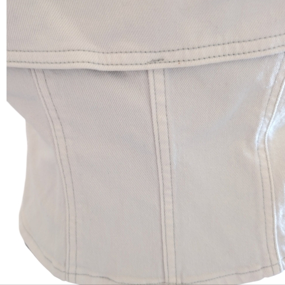 NWT Wild Fable White Denim Strapless Corset Top - Size M - Picture 5 of 11
